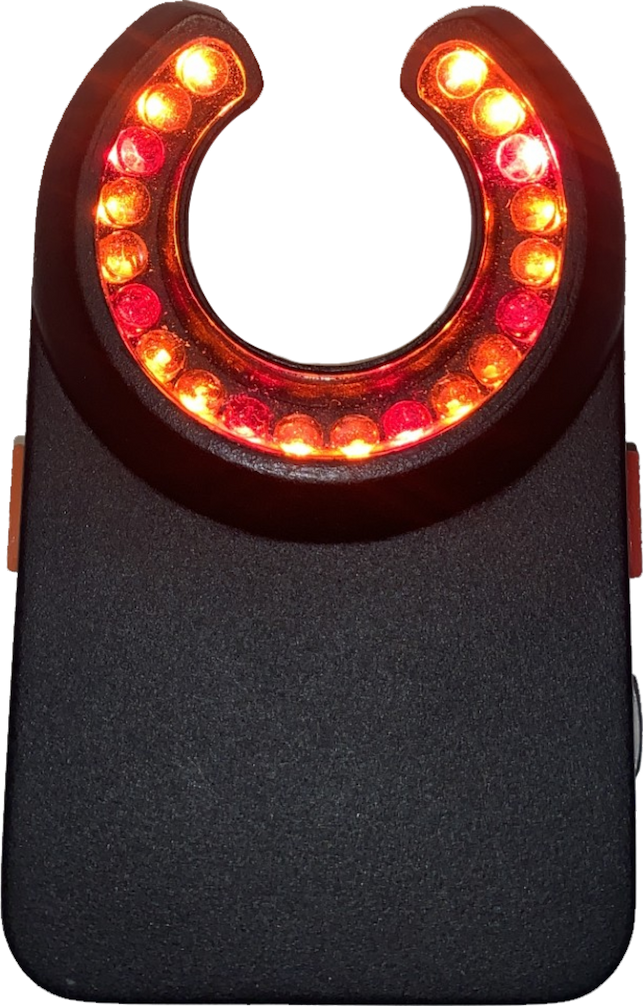 Luces LEDs rojas y naranjas